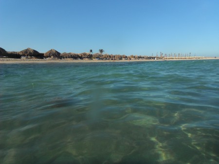 Snorkelzicht op strand